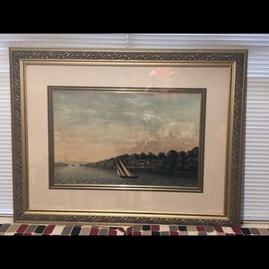 Large custom framed art piece